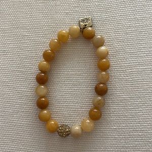 Yellow beaded bracelet